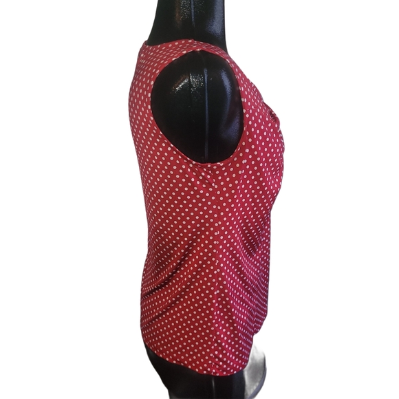 Jennie & Marlis Red and White Polka Dot Sleeveless Top - Picture 4 of 6